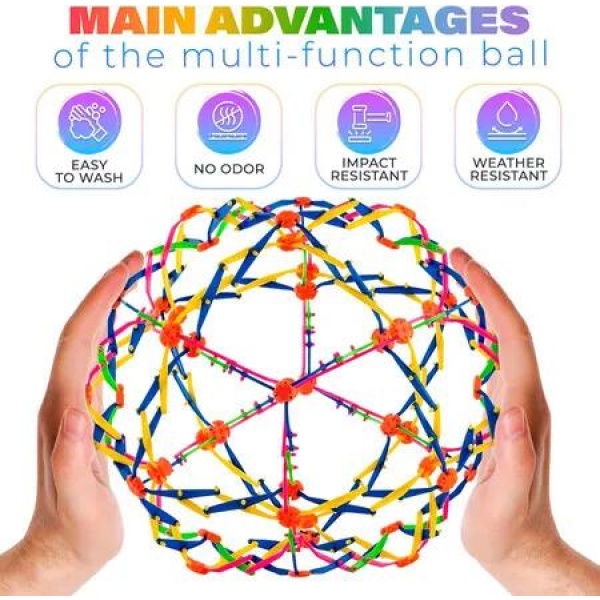 2-Pack Expandable Breathing Toy Balls (Large and Glowing) - Stress Relief and Decompression Toys-(Expand From 18 - 34cm)