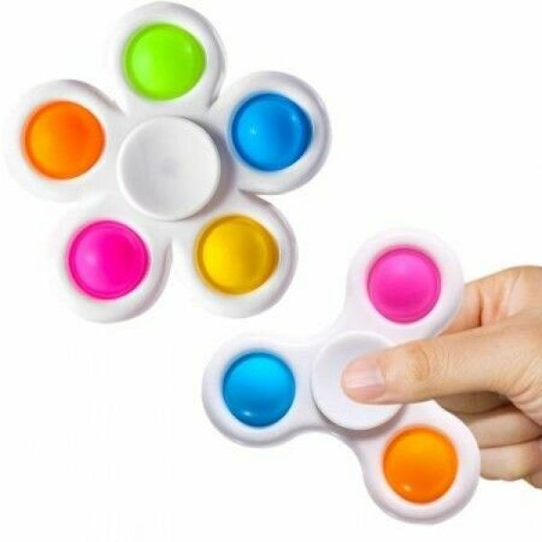 2-Pack Fidget Spinners Fidget Pack With Pop It Hand Spinners Toys (Multicolored)