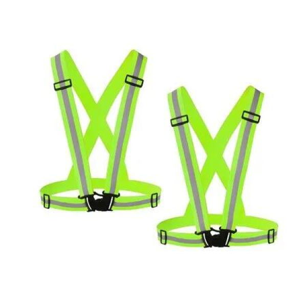 2-pack LED Light Up Running Vest with High Visibility Reflective Gear for Night Cycling/Hiking/Jogging/Dog Walking,Keep Safe at Night