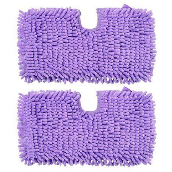 2 Pack Microfiber Steam Pocket Mop Pads Compatible with Shark Rectangle Mop Head shark S3550/S3901/S3601/S3501(Purple)