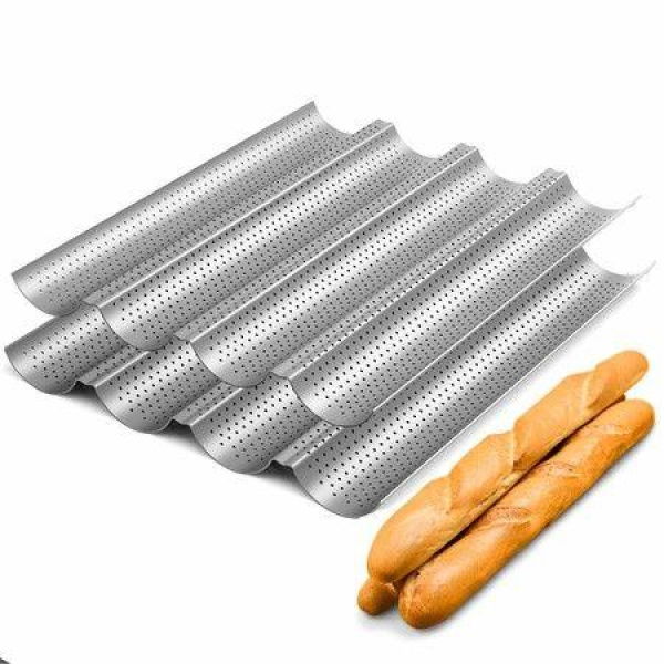 2-Pack Nonstick Perforated Baguette Pan 15