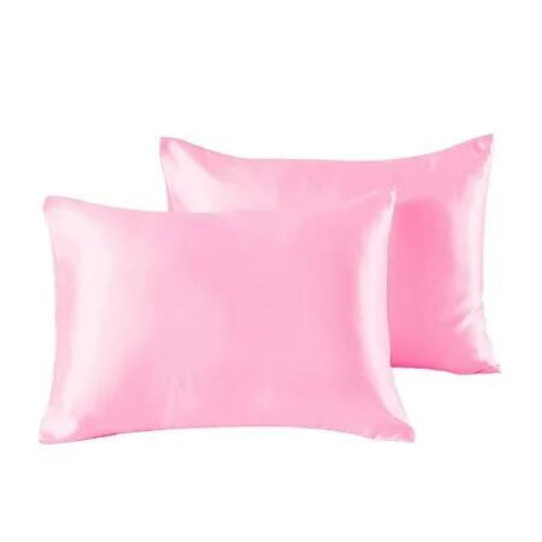 2-Pack Satin Pillowcases for Hair and Skin (Light Pink, 51*76cm)