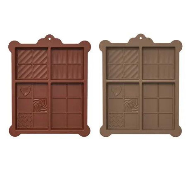 2 Pack Square Chocolate Silicone Baking Molds DIY Easy Demould Food