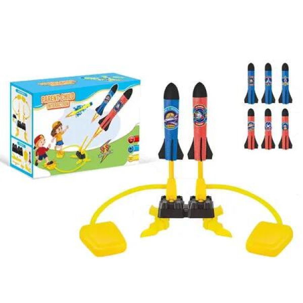 2 Pack Stomp Launchers And 6 Foam Rockets Rocket Launch Toys
