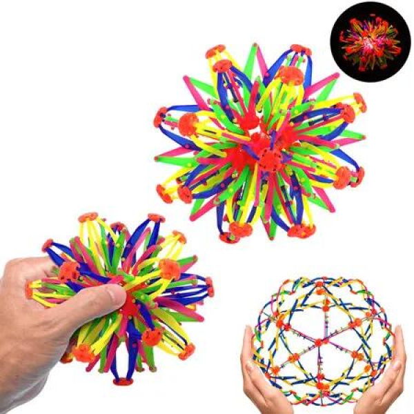 (2 pack)Expandable Breathing Toy Ball,1 Small ball(Can Expand From 13-26cm) and 1 glowing ball(18 - 34cm), Relaxation And Decompression Toys