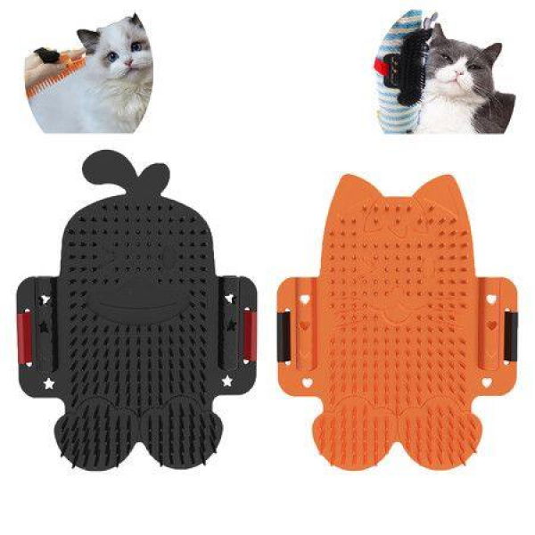 2 Packs Cat Self Groomer Pet Massage Combs Brush Cat Wall Scratcher Cat Grooming Brushes For Cats Dog Bathing Brush