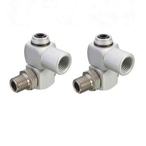 2 Pcs 1/4 Inch Air Tool Swivel Fitting, Aluminum 360 Degree Swivel Air Hose Connector Industrial Swivel Portable Air Tool Adapter