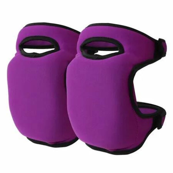 2 Pcs Gardening Knee Pads Soft Comfort Kneeler Knee Protective Cushions Ultra Thick Memory Foam Anti-slip Adjustable Braces for Gardener Cleaning(Purple)