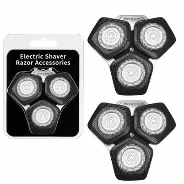 2 Pcs SH71/50 Shaving Heads Compatible with Philips Shavers Series S5000, S7000, Black