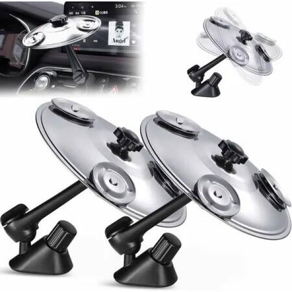 2 Pcs Updated Car Cymbal Air Vent, Mini Car Drum Cymbal for Car Vent, Easy Clip On Car Crash Cymbal, Perfect for Music Lovers, Make Your Driving More Fun