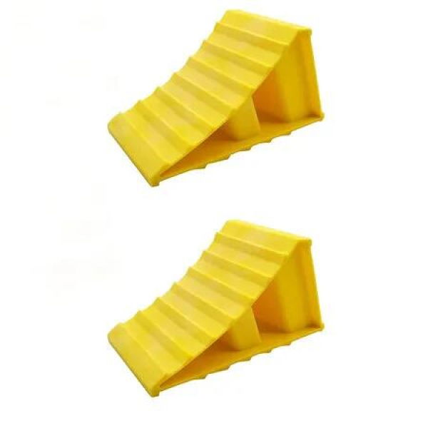 2 Pcs Wheel Chocks, Non Slip Base, Tire Chocks, Heavy Duty Safety Wheel Chocks for RV, Trailer, Car Truck Stopperï¼ŒHelps Keep Your Trailer or RV in Place