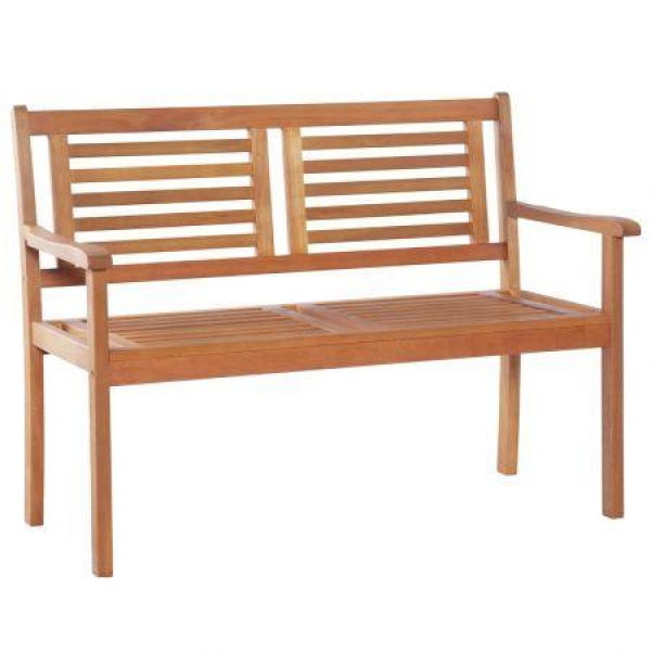 2-Seater Garden Bench 120 Cm Solid Eucalyptus Wood