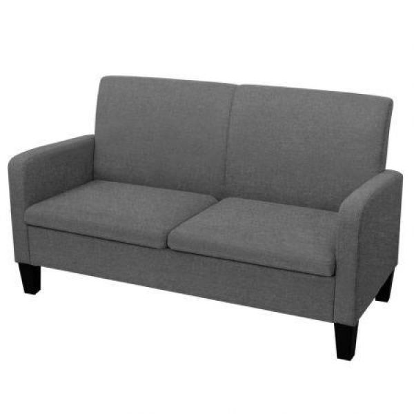 2-Seater Sofa 135x65x76 Cm Dark Grey