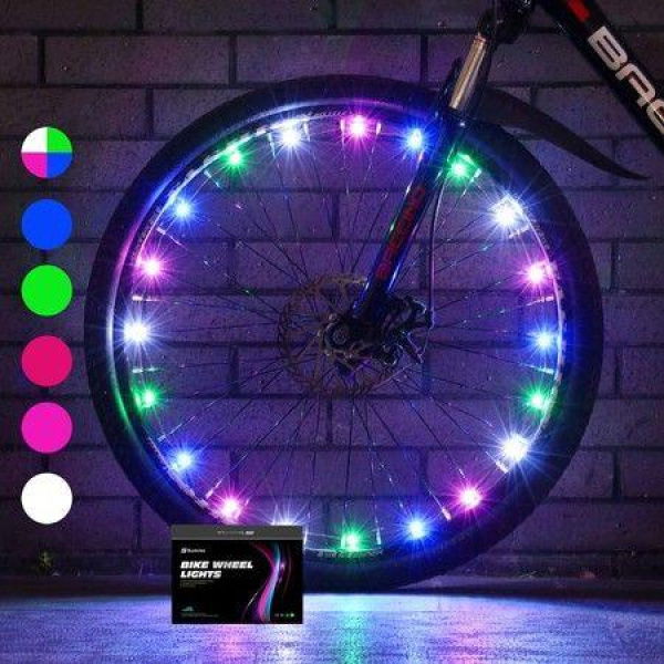 2-Tire Pack LED Bike Wheel Lights Bike Spoke Light Super Bright Cycling Bicycle Light