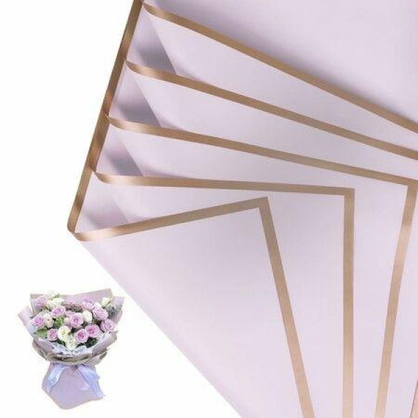 20 Sheets Flower Wrapping Paper - Waterproof Floral Bouquet Wrapping Paper,Florist Supplies Packaging Paper for Wedding Birthday Gift DIY (Lavender)