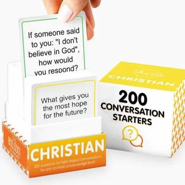 200 Conversation Cards Christians Game Bible Study or Youth Groups Church Groups, Couples Game Night, Easter Gifts