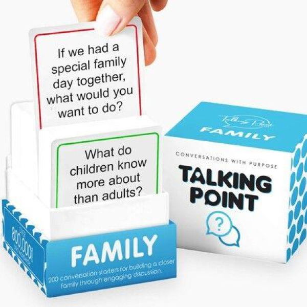 200 Conversation Cards â€“Connect with Your Family â€“ Get to Know Yourself Better with a Meaningful Chat â€“ Great for Dinner Parties and Road Trips