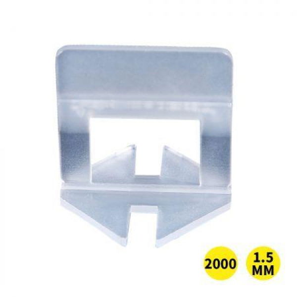 2000x 1.5mm Tile Leveling System Clips Leveling Spacer Tiling Tool Floor Wall