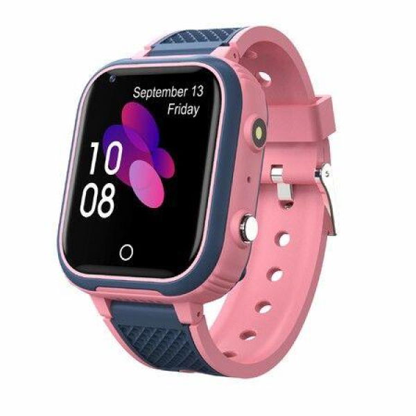 2021 4G Smartwatch Kids GPS Tracker WIFI SOS Camera Video Call Monitor Col. Pink.