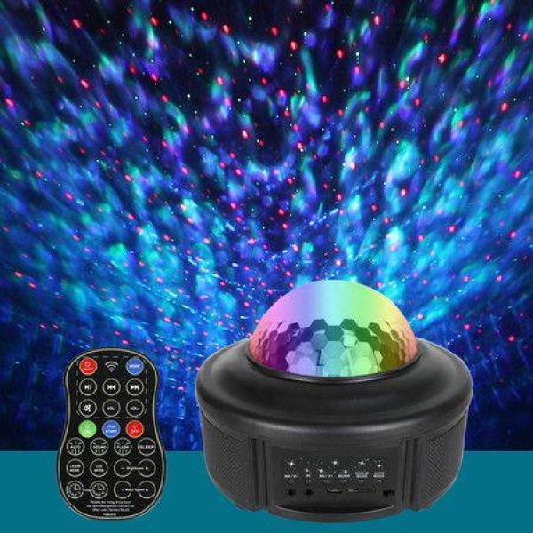 2021 Star Projector Night Light Projector With LED Galaxy Ocean Wave Projector Bluetooth Music Speaker