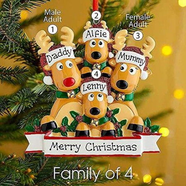 2022 Personalised Family Of Christmas Tree Bauble Decoration Hallmark Hanging Ornament Family Of 457