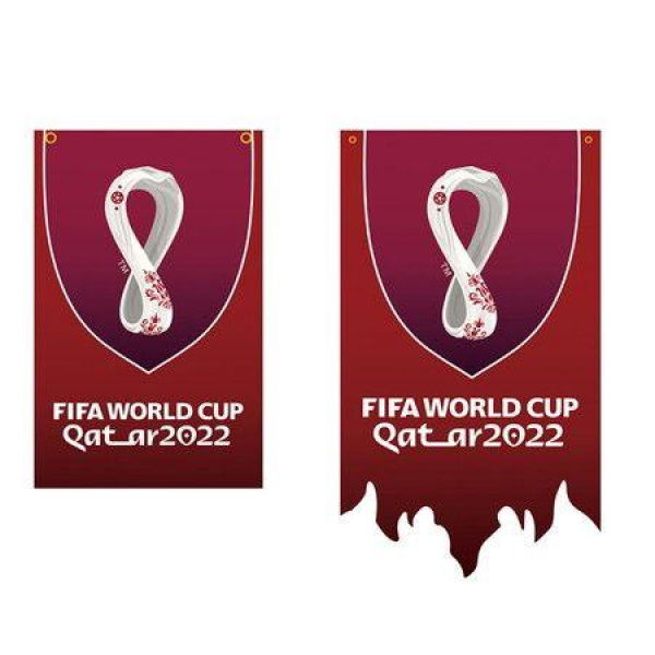 2022 Qatar World Cup Flag Soccer Football Party Decoration Hanging Flag World Cup Fan Fifa Flag