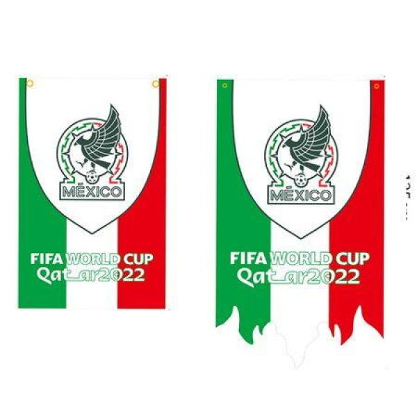 2022 Qatar World Cup Flag Soccer Football Party Decoration Hanging Flag World Cup Fan Mexico