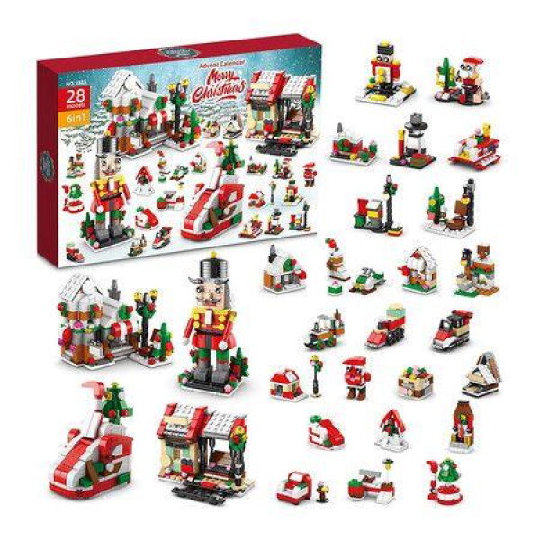 2023 Advent Calendar, Xmas Building Blocks Kit Christmas Gifts Toys for Boys Girls Age 6+ Years Old 1075pcs