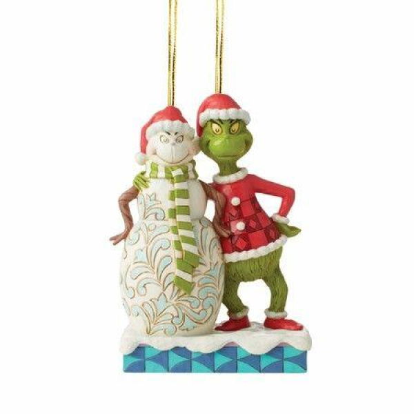 2023 Christmas Tree Ornaments,Grinchs Christmas Thanksgiving Vacation Wooden Pendant Funny Green Christmas Decor for Home Holiday Party (2 Pack)