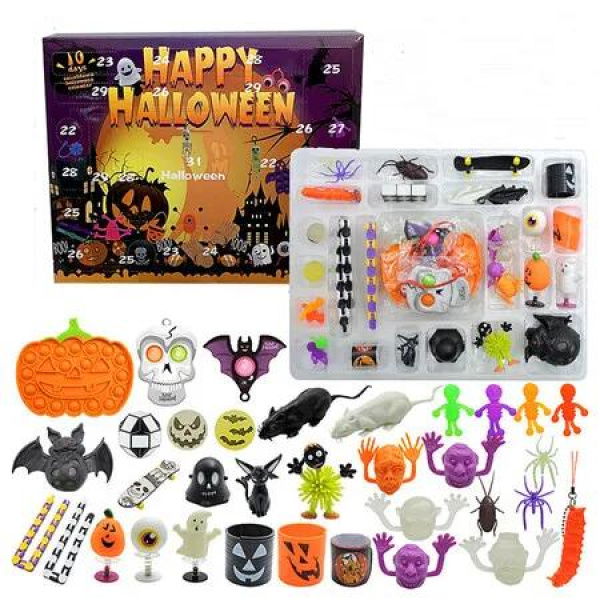 2024 Halloween Advent Calendar with Surprise Toys for Kids with Sensory Toys for Halloween Christmas Party Favor