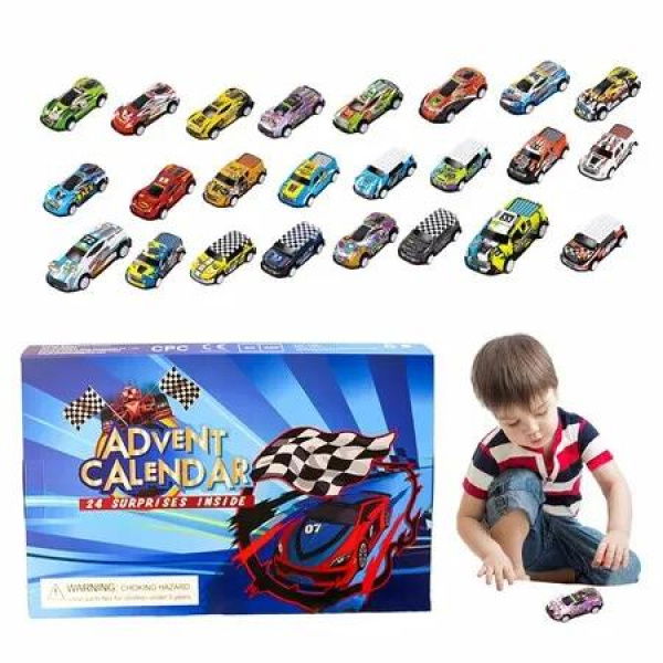 2025 Christmas Advent Calendar Car 24 Day Holiday Xmas Surprise Gifts Kids Toy Vehicle Festive Season Decorations