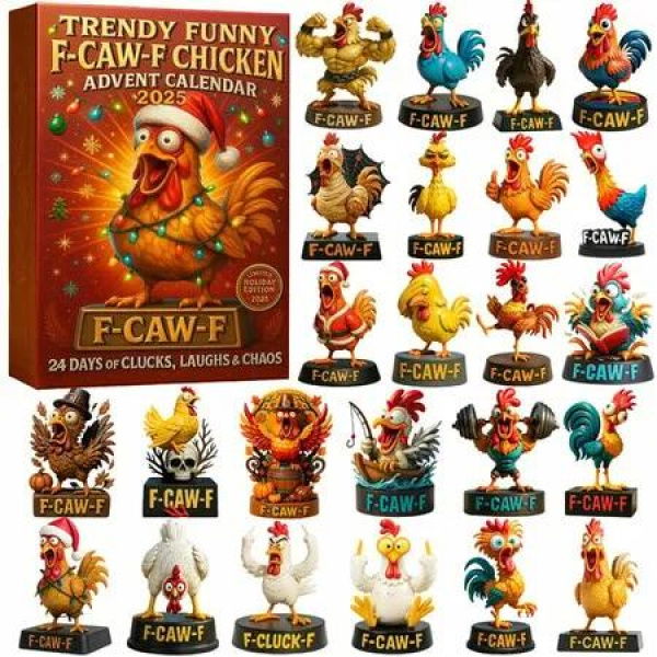 2026 Chicken Advent Calendar 24 Days Countdown Gift Box Cute Toy Ornaments Holiday Gift Christmas decoration
