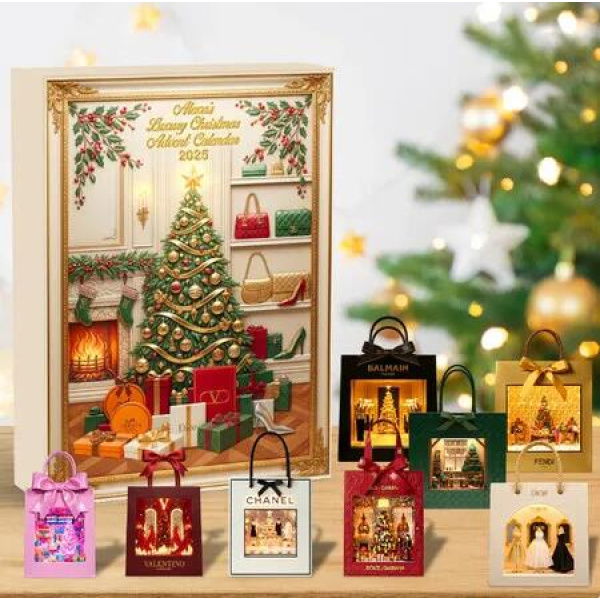 2026 Luxury Bag Advent Calendar 2025 Acrylic 2D Flat Display Perfume Gift Set Women Lady Girl Holiday Present