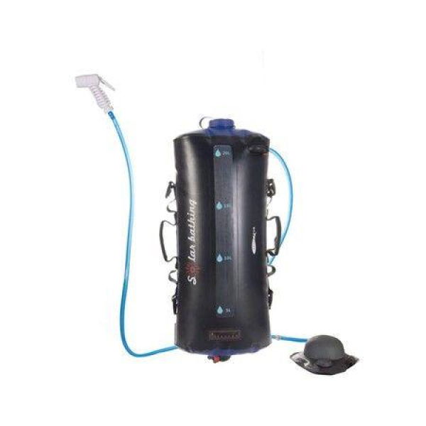 20L PVC Pressure Shower With Foot Pump Outdoor Lightweight Inflatable ShowerCamping Pressure Water Bag