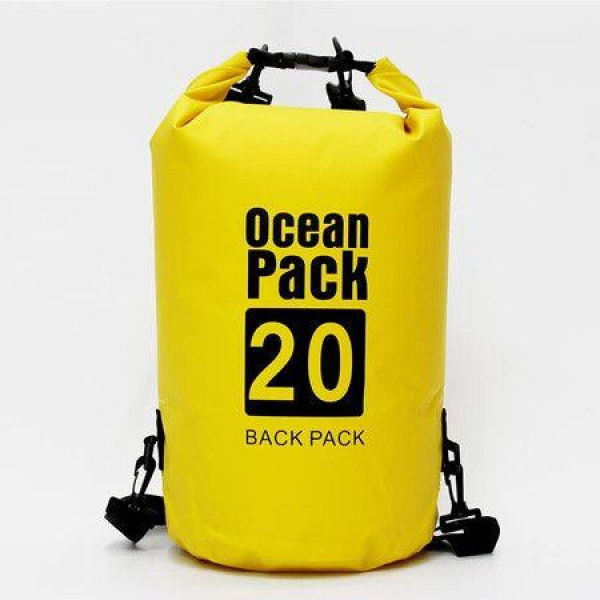 20L Waterproof Dry Bag Back Pack Sack Rafting Canoing Boating Water Resistance Yellow