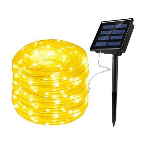 20m 200LED Solar Fairy String Tube Lights For Party Garden Yard Warm White