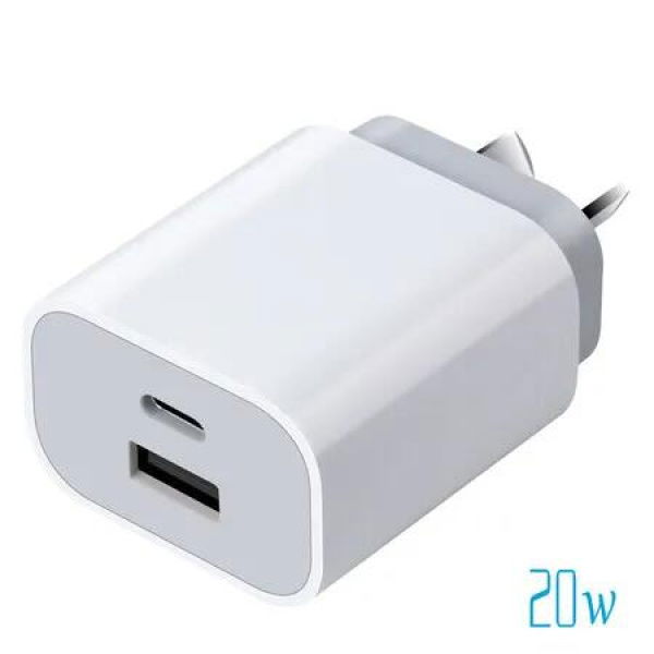 20W GaN Type Quick Charger Fast Type C Type A Compatible with iPhone 16 Pro Max/16 Plus/16 Pro/16/15/14, MacBook Pro, iPad Switch, Galaxy S24/S23