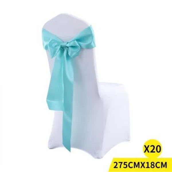 20x Satin Chair Sashes Cloth Cover Wedding Party Event Decoration Table Runner
