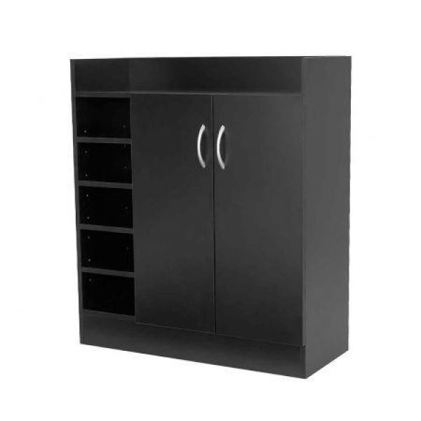 21 Pairs Shoe Cabinet Rack Storage Organiser - 80 X 30 X 90cm - Black