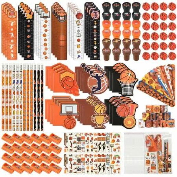 216 Pieces Basketball Party Favors For Kids Birthday Basketball Theme Parties Goodie Bags Gift Bags Pencils Stamps Classroom Rewards Supplies