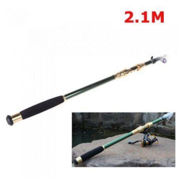 2.1m 6.89ft Portable Telescope Fishing Rod Travel Spinning Fishing Pole