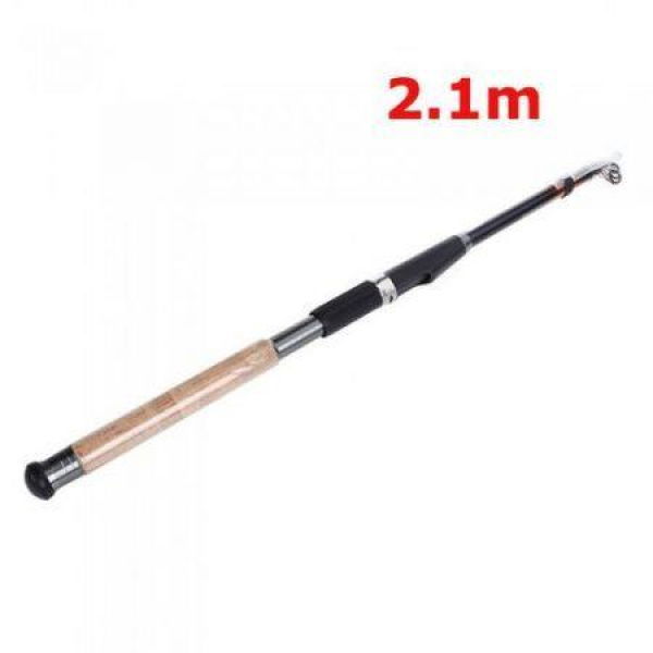 2.1m 6.89ft Portable Telescopic Fishing Rod Travel Spinning Fishing Pole