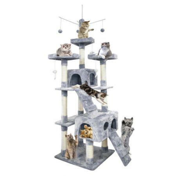 2.1M Cat Scratching Post Tree - Gray