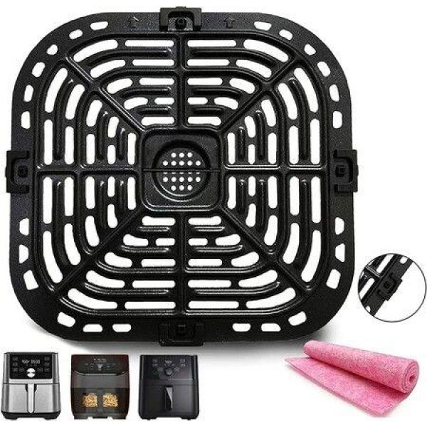 23*24cm Air Fryer Crisper Tray/Plate Grate for Instants Vortex Plus 5.7QT/6QT Air Fryers,Upgraded Double Layer Coating Air Fryer Grill Pan