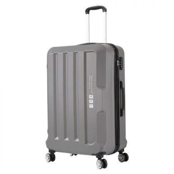 24 Check In Luggage Hard side Lightweight Travel Cabin Suitcase TSA Lock Grey
