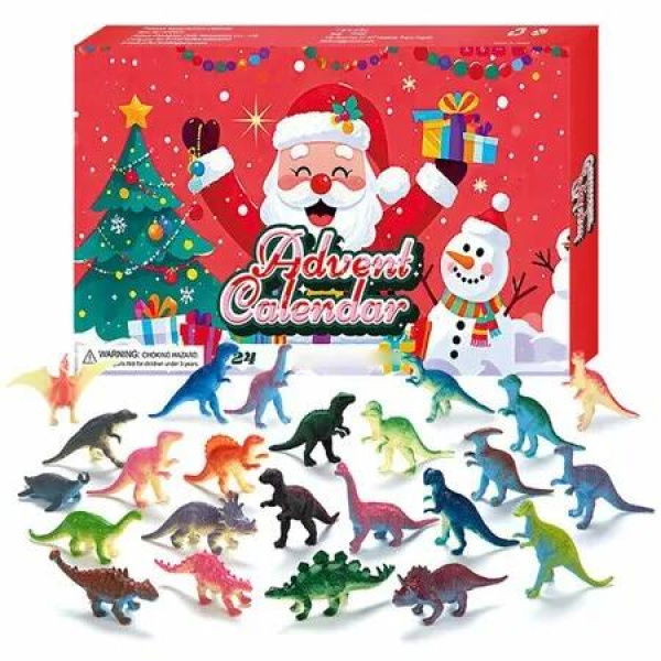 24 Days Countdown Advent Calendar Dinos Figure,Cute Christmas Figure Gift For Baby Girl Boy