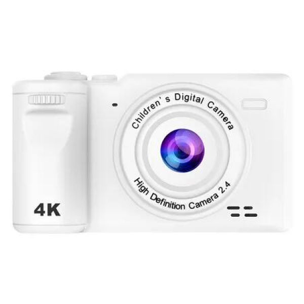 2.4-inch Digital Camera with 1080P Front and Rear HD Cameras 8x Digital Zoom,Photo and Video Recording Capabilities Color White