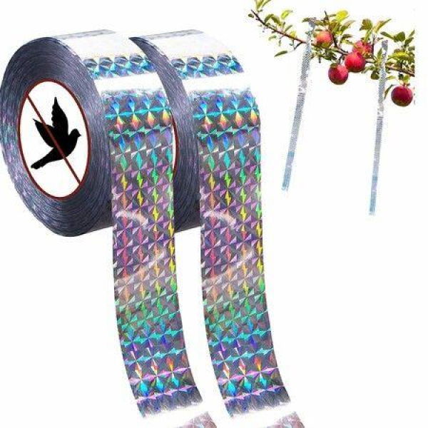 2.4 Cm * 80 M Bird Scare Tape Bird Repellent Tape Keep Birds Away Bird Reflective Deterrent Ribbon Tape Outdoor