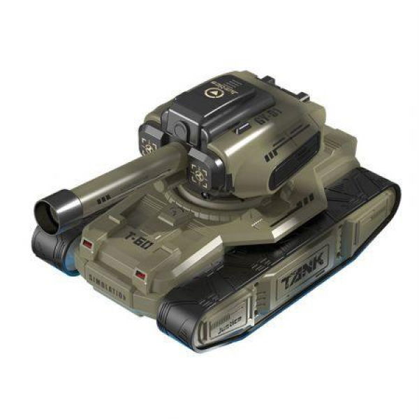 2.4G 4WD RC Car Water Ball Tank T-60 Stunt Double Remote Gesture Control LED Light Music 360 Rotation Electric Armored Vehicles Green