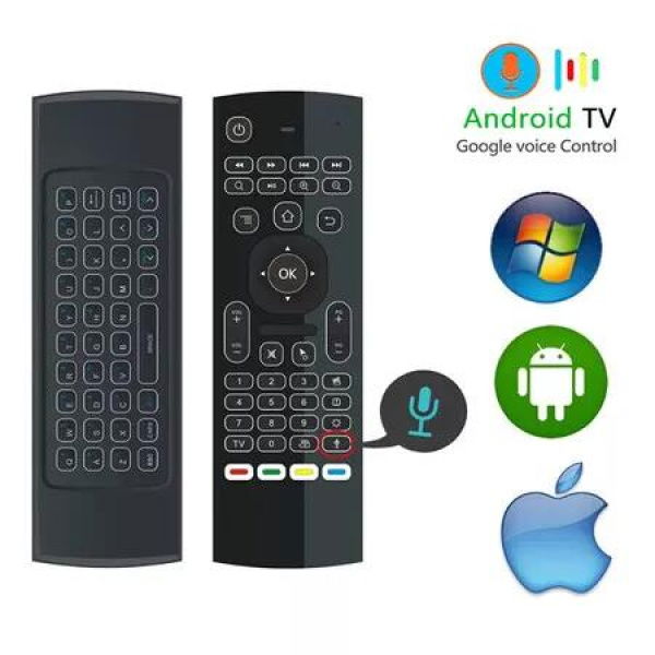 2.4G Backlit Air Mouse Remote Control,Wireless Keyboard and Infrared Learning for Android TV Box,Smart TV,PC,HTPC,Windows,Mac OS,Linux